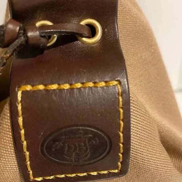 Dooney & Bourke beige brown canvas leather bag - Picture 4 of 16